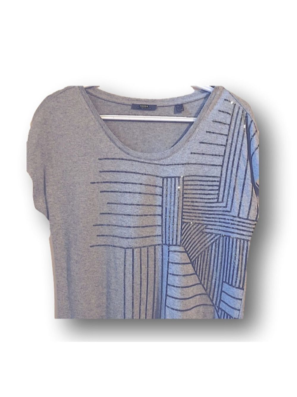MEXX sequinned top, grey relaxed fit